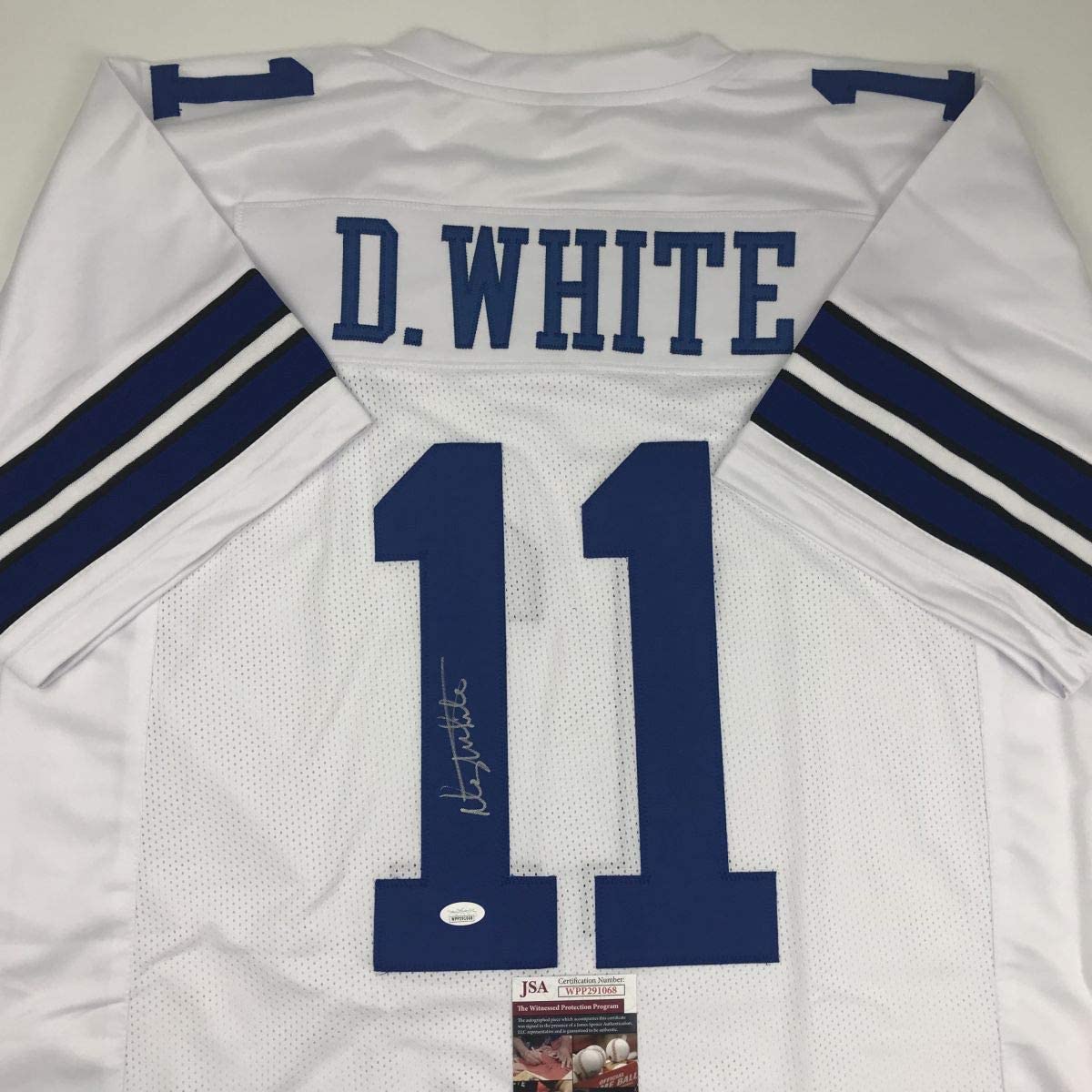 autographed-signed-danny-white-dallas-white-football-jersey-jsa-coa