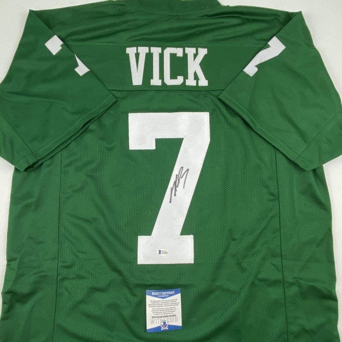 autographed-signed-michael-mike-vick-philadelphia-kelly-green-football-jersey-beckett-bas-coa