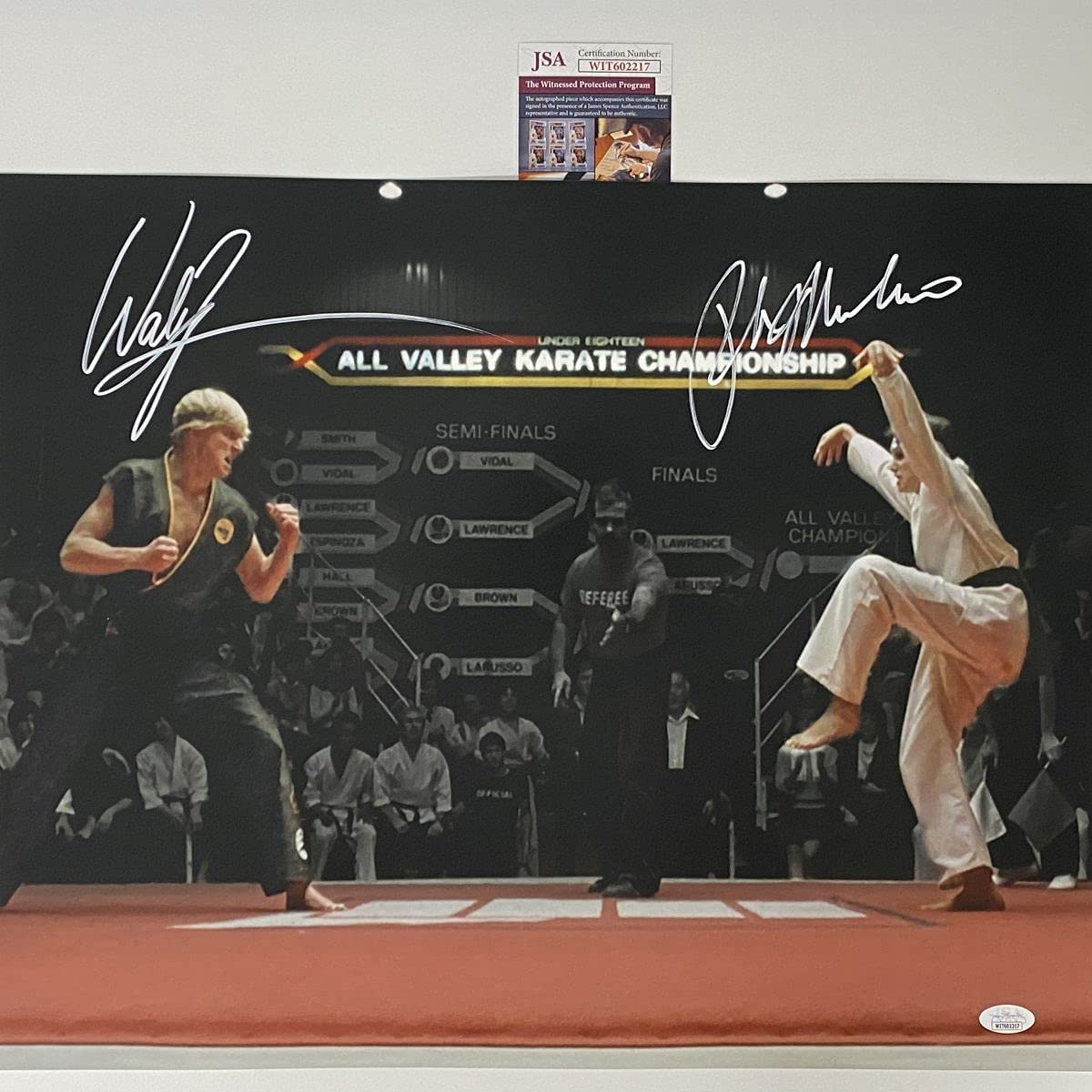autographed-signed-william-zabka-ralph-macchio-the-karate-kid-cobra-kai-16x20-photo-jsa-coa