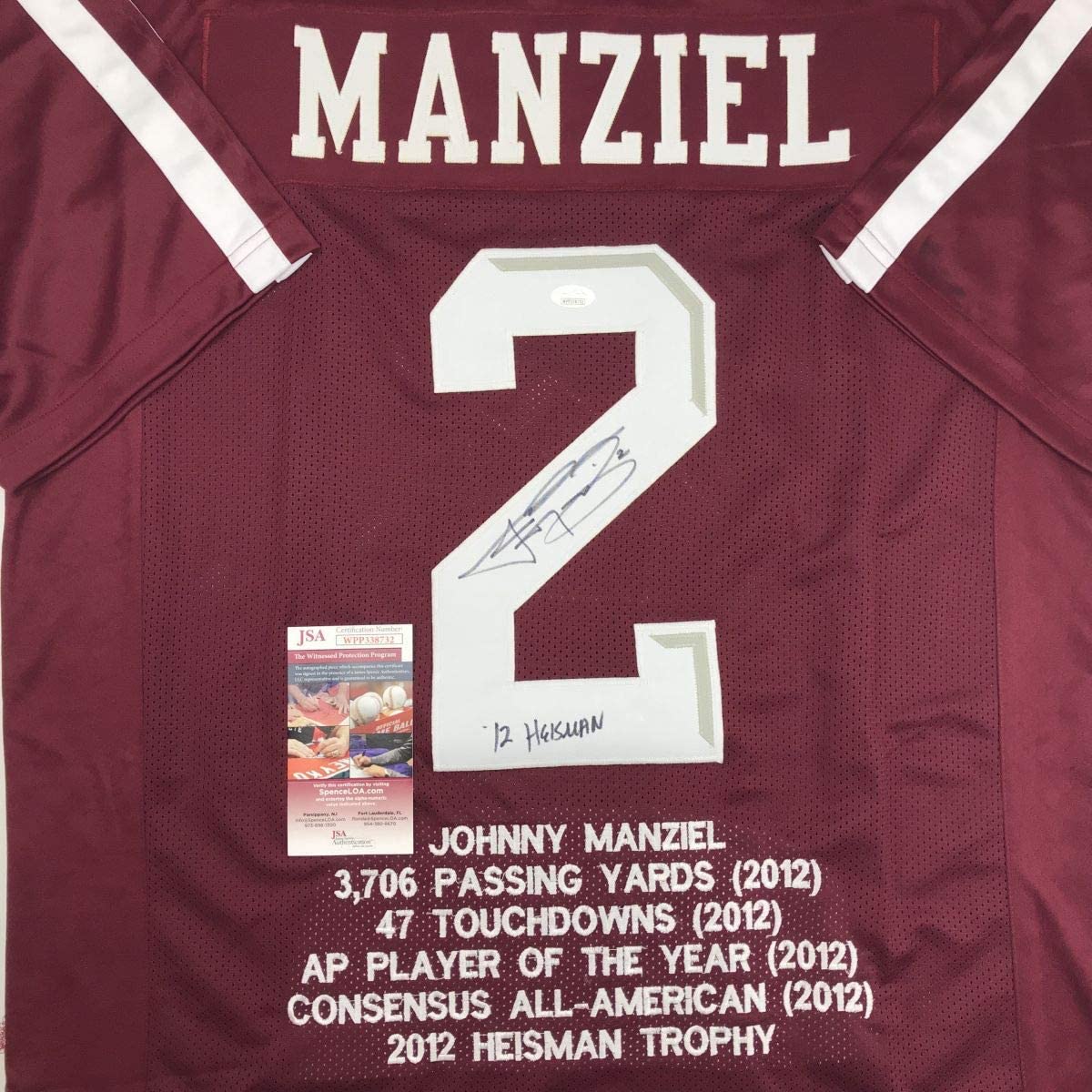 autographed-signed-johnny-manziel-12-heisman-texas-a-m-maroon-stat-college-football-jersey-jsa-coa