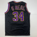 autographed-signed-shaquille-shaq-oneal-los-angeles-la-black-basketball-jersey-jsa-coa