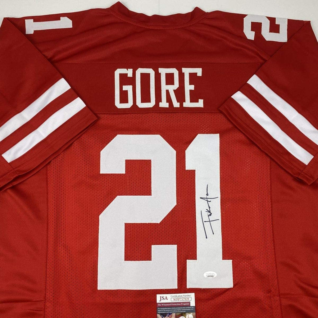 autographed-signed-frank-gore-san-francisco-red-football-jersey-jsa-coa