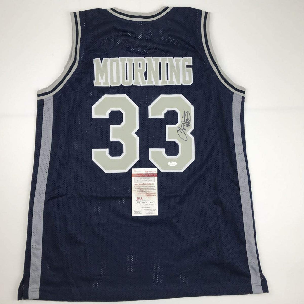 autographed-signed-alonzo-mourning-georgetown-blue-college-basketball-jersey-jsa-coa