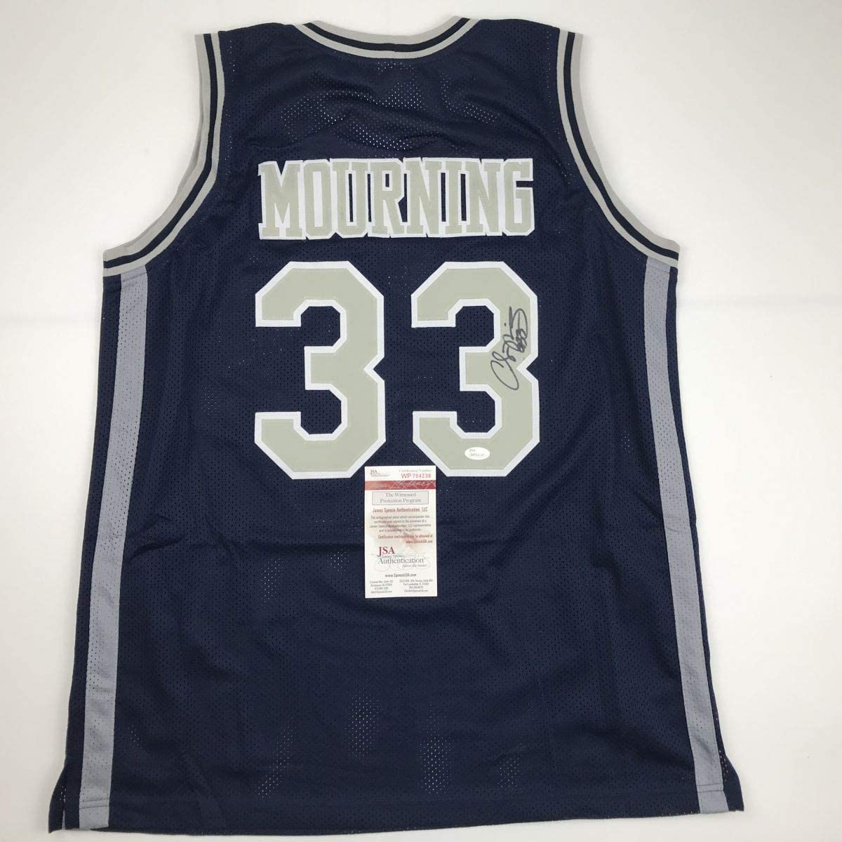 autographed-signed-alonzo-mourning-georgetown-blue-college-basketball-jersey-jsa-coa