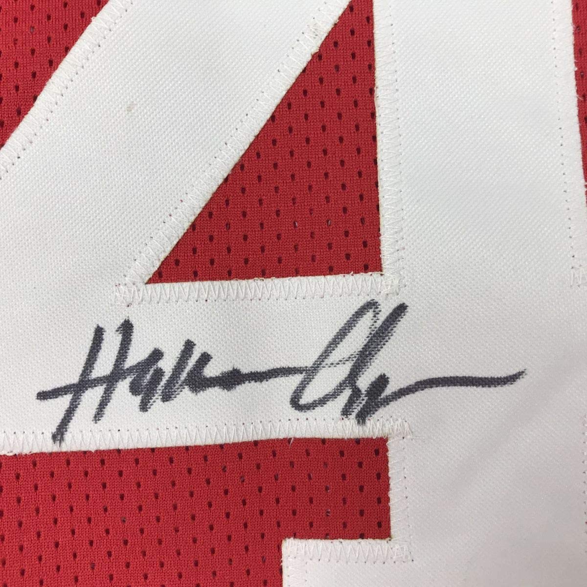 autographed-signed-hakeem-olajuwon-houston-red-basketball-jersey-beckett-bas-coa