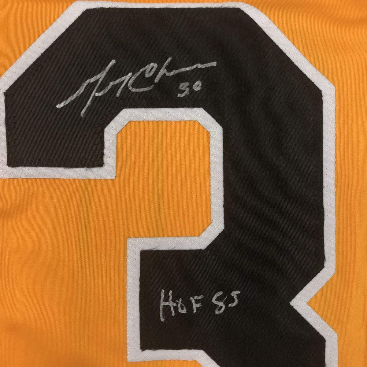 autographed-signed-gerry-cheevers-hof-85-boston-yellow-hockey-jersey-jsa-coa