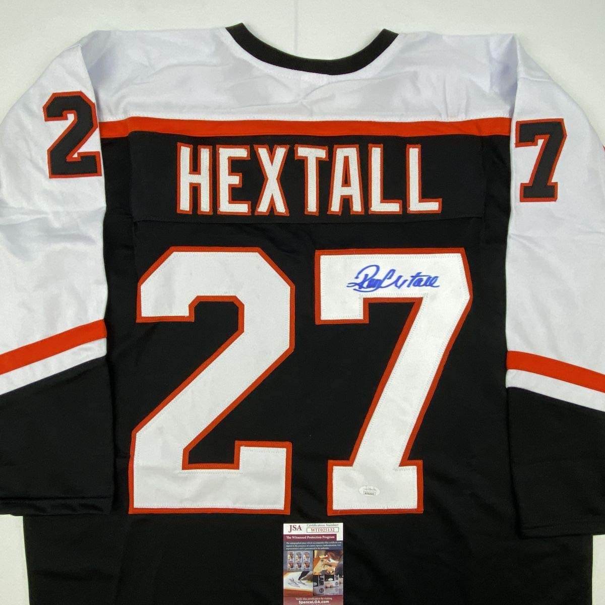 autographed-signed-ron-hextall-philadelphia-black-hockey-jersey-jsa-coa