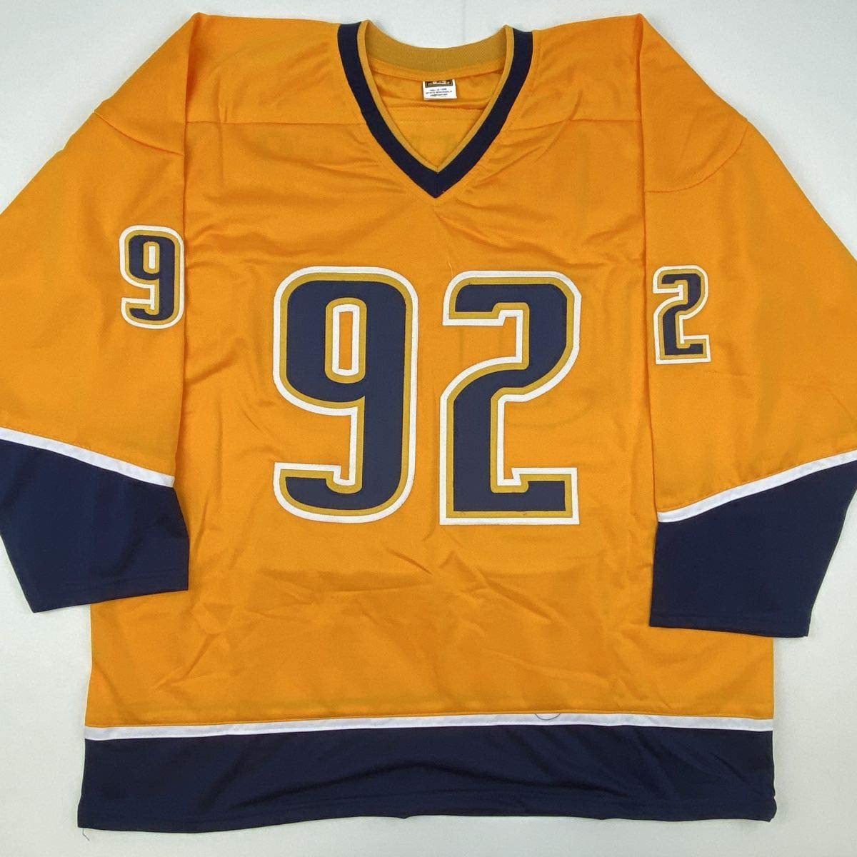 autographed-signed-ryan-johansen-nashville-yellow-hockey-jersey-psa-dna-coa