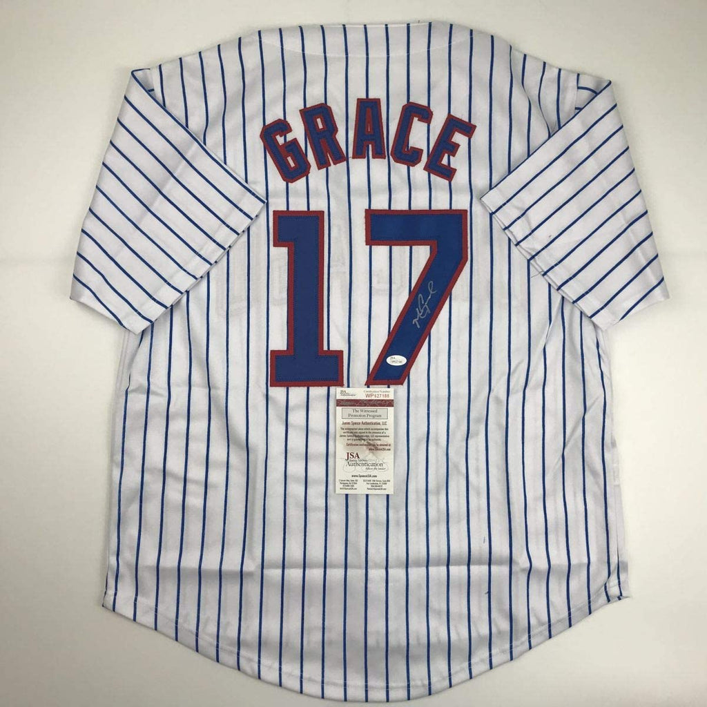 autographed-signed-mark-grace-chicago-pinstripe-baseball-jersey-jsa-coa