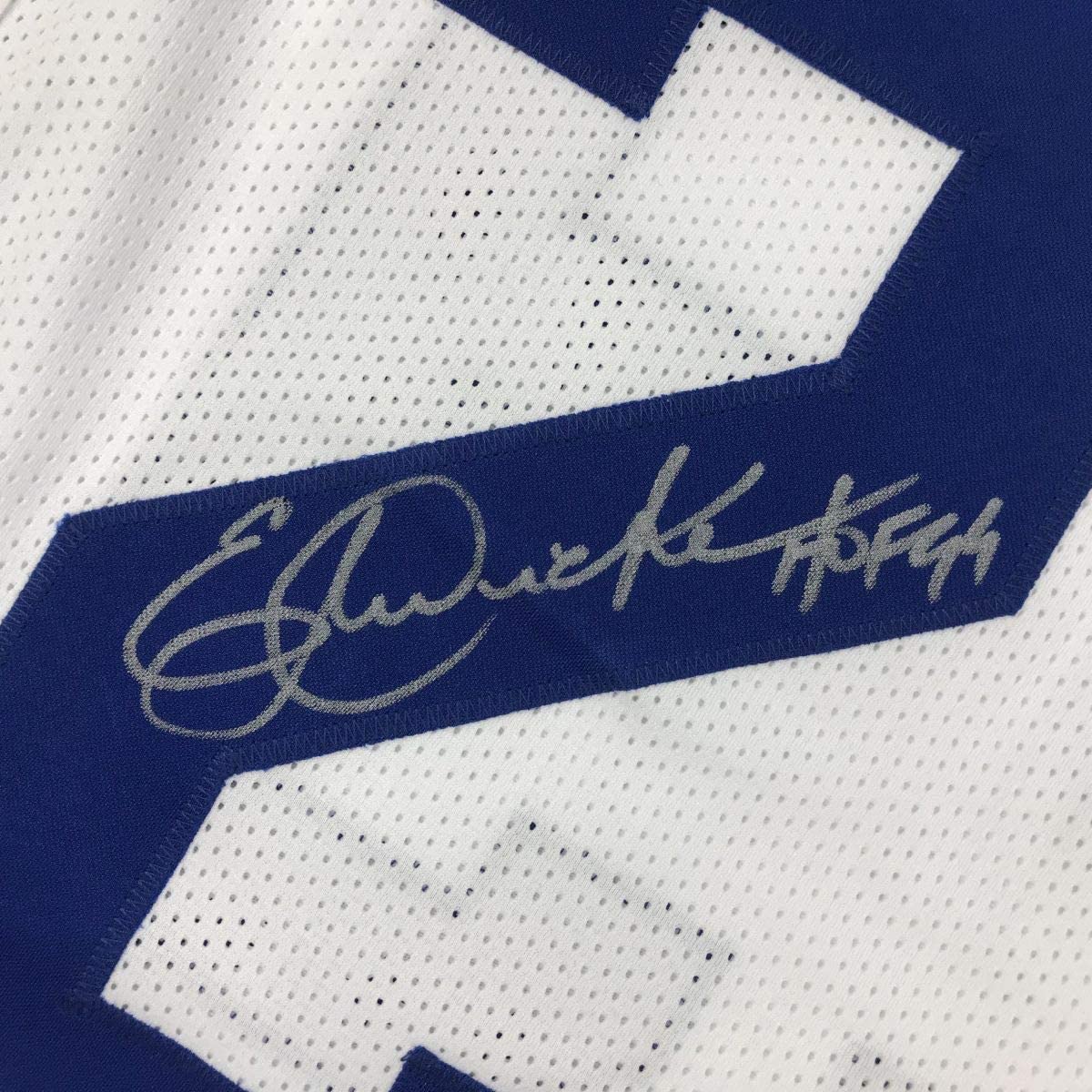 autographed-signed-eric-dickerson-hof-99-los-angeles-la-white-football-jersey-jsa-coa
