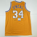autographed-signed-shaquille-shaq-oneal-los-angeles-la-yellow-basketball-jersey-beckett-bas-coa