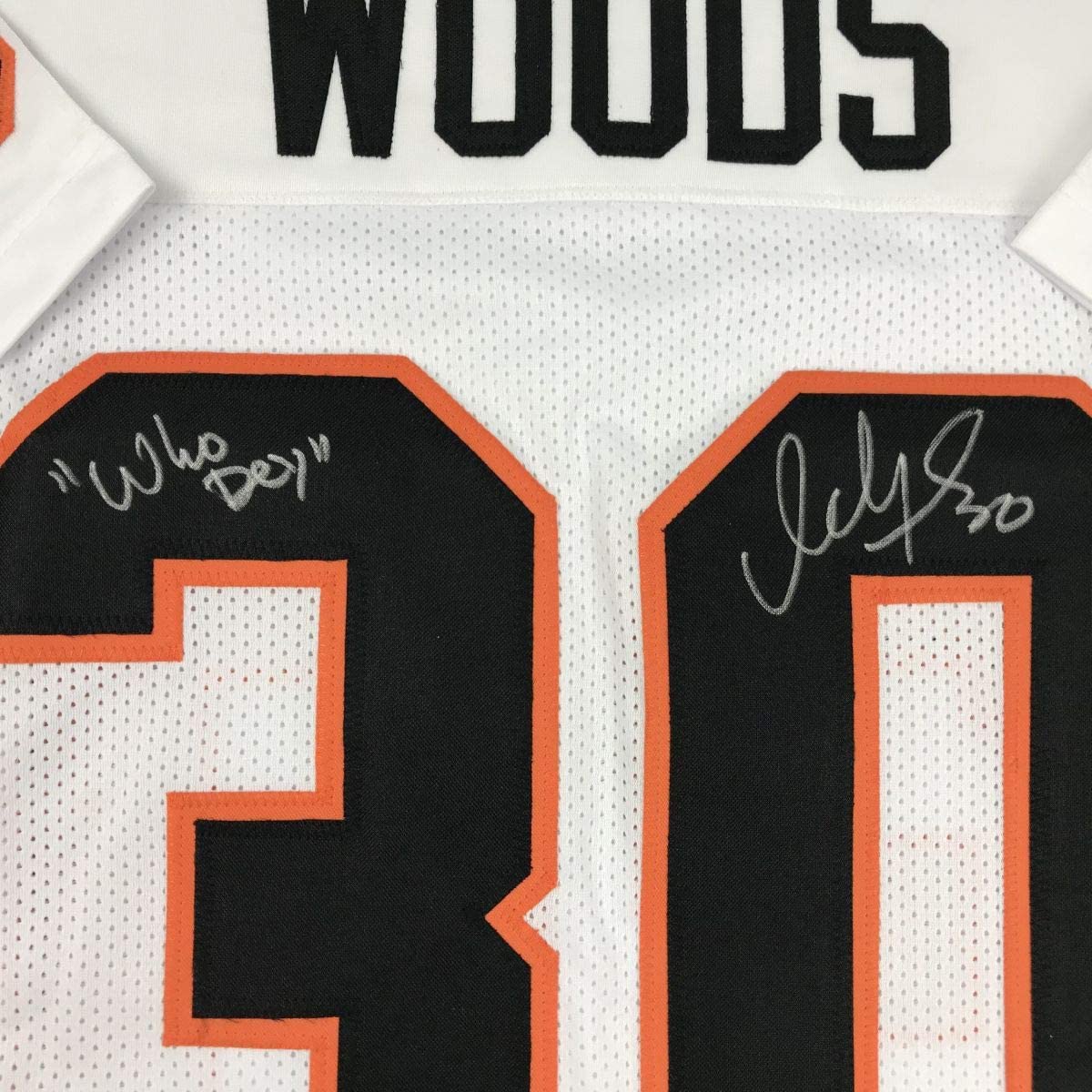 autographed-signed-ickey-woods-who-dey-cincinnati-white-football-jersey-jsa-coa