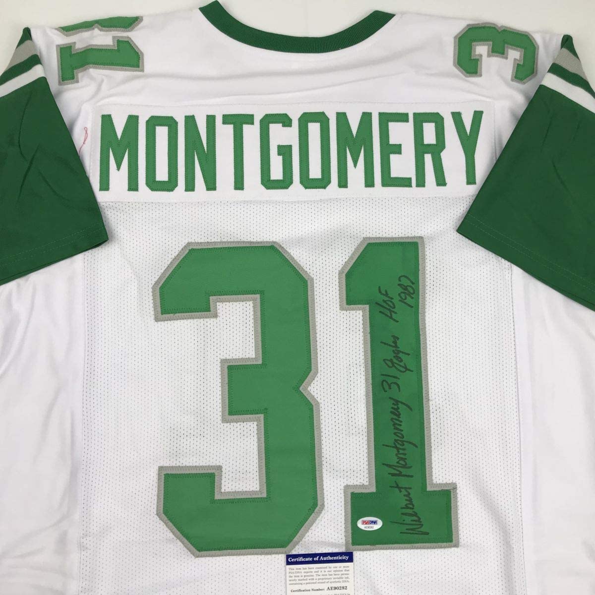 autographed-signed-wilbert-montgomery-inscribed-philadelphia-white-football-jersey-psa-dna-coa