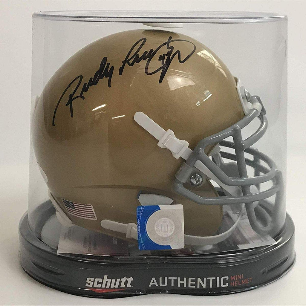 autographed-signed-rudy-ruettiger-notre-dame-irish-football-mini-helmet-jsa-coa