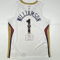 autographed-signed-zion-williamson-new-orleans-pelicans-white-swingman-nike-basketball-jersey-fanatics-coa