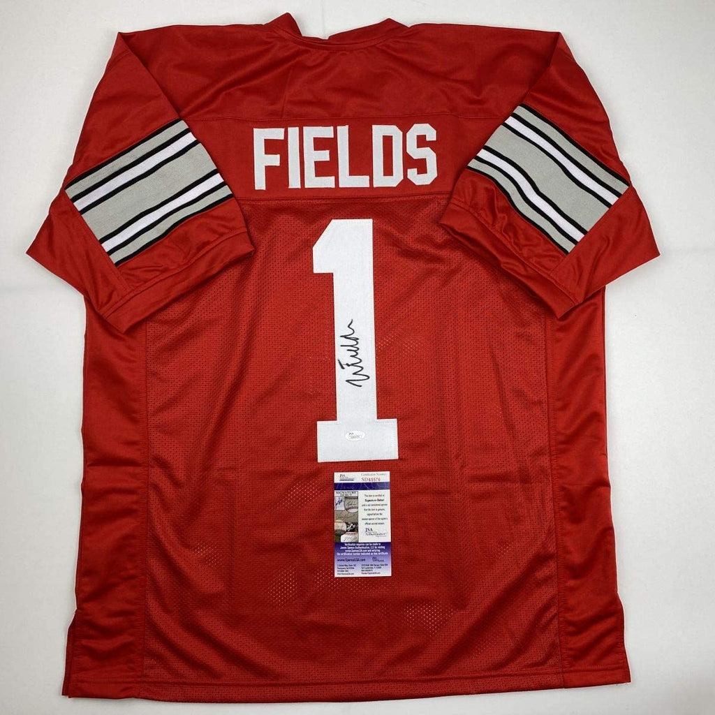 autographed-signed-justin-fields-ohio-state-red-college-football-jersey-jsa-coa