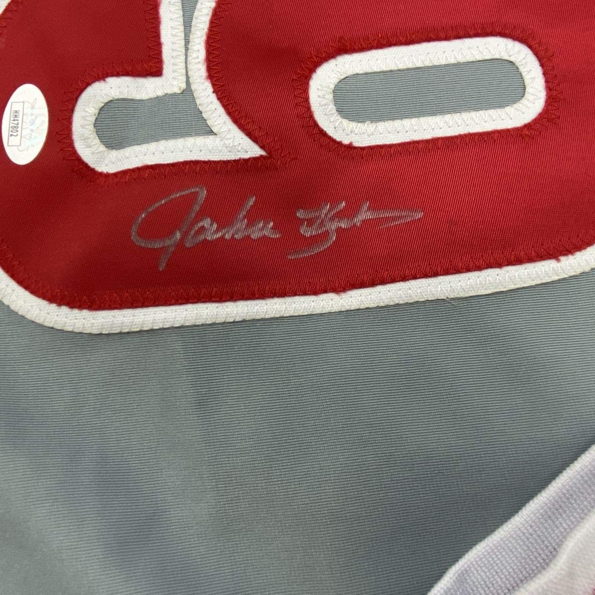 autographed-signed-john-kruk-philadelphia-grey-baseball-jersey-jsa-coa