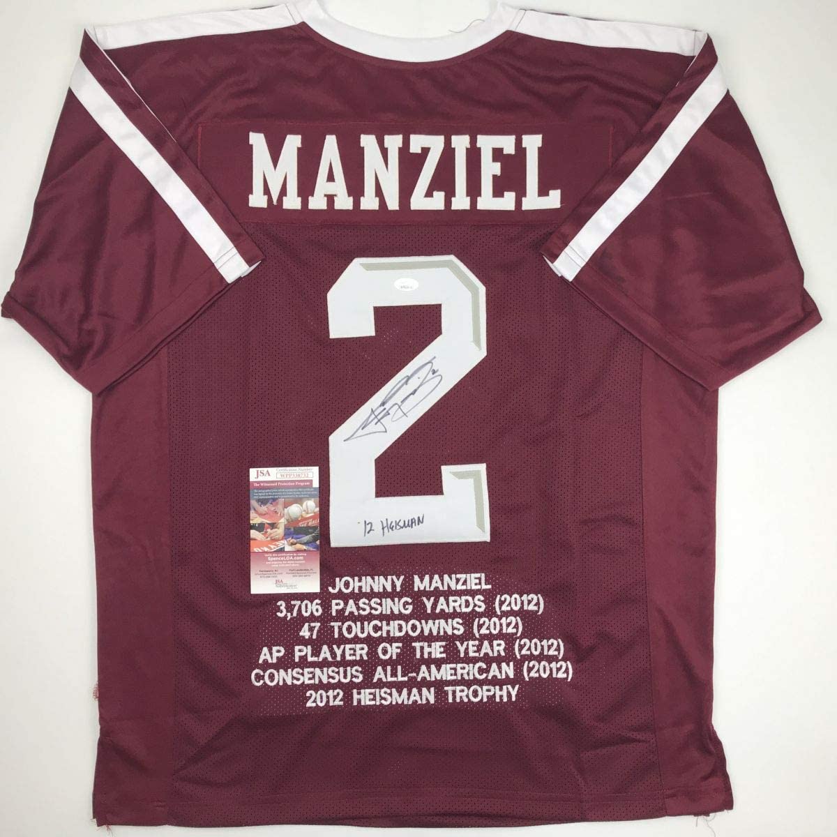 autographed-signed-johnny-manziel-12-heisman-texas-a-m-maroon-stat-college-football-jersey-jsa-coa