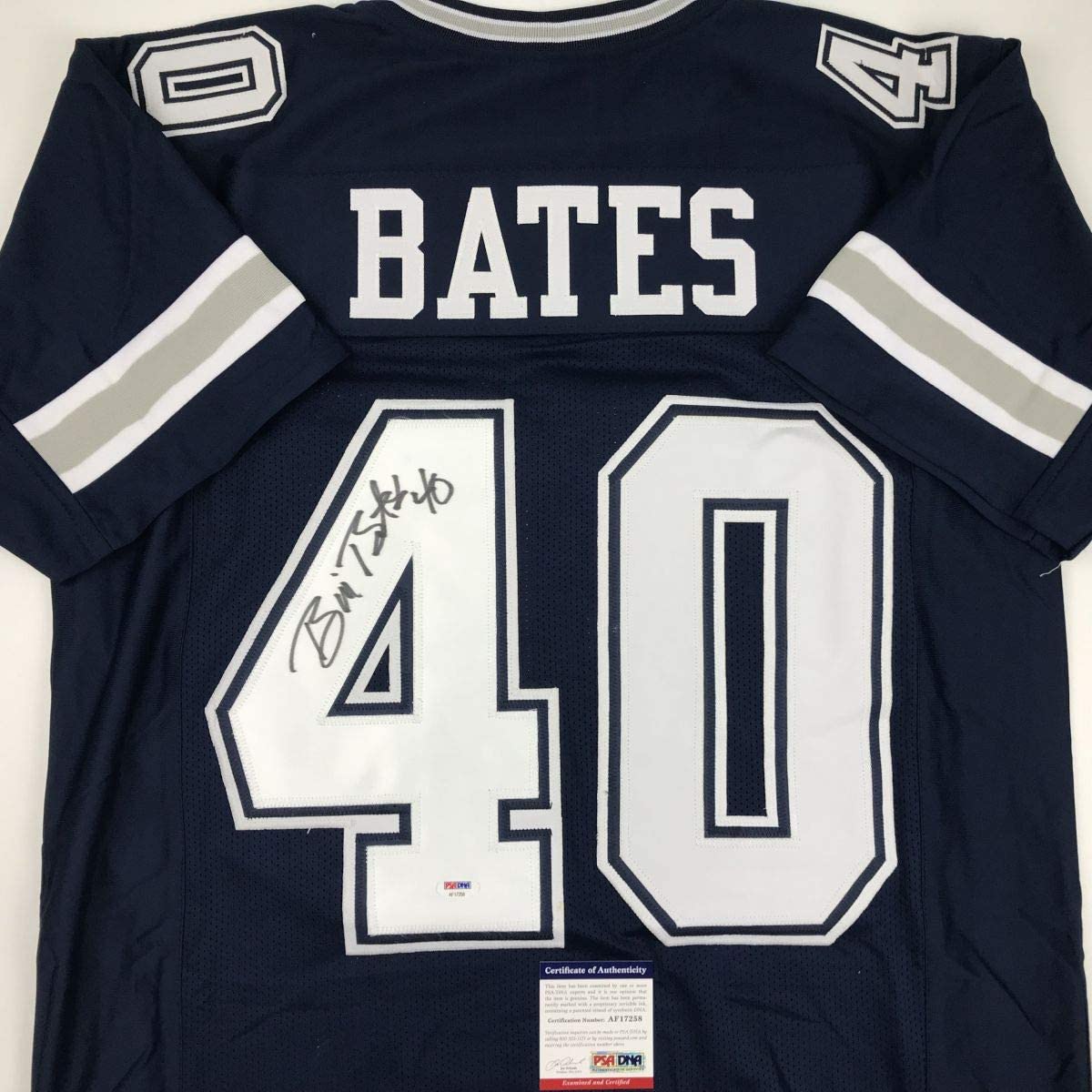 autographed-signed-bill-bates-dallas-dark-blue-football-jersey-psa-dna-coa