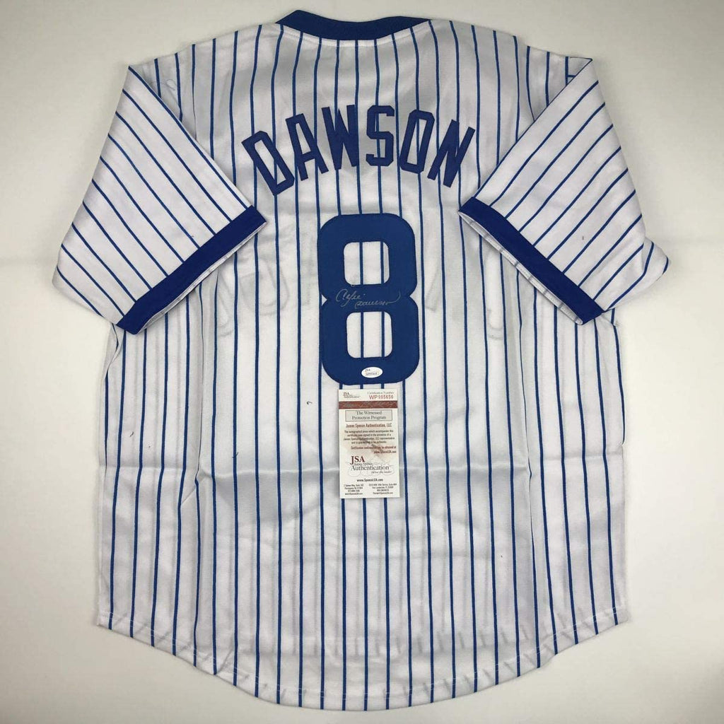 autographed-signed-andre-dawson-chicago-white-pinstripe-baseball-jersey-jsa-coa
