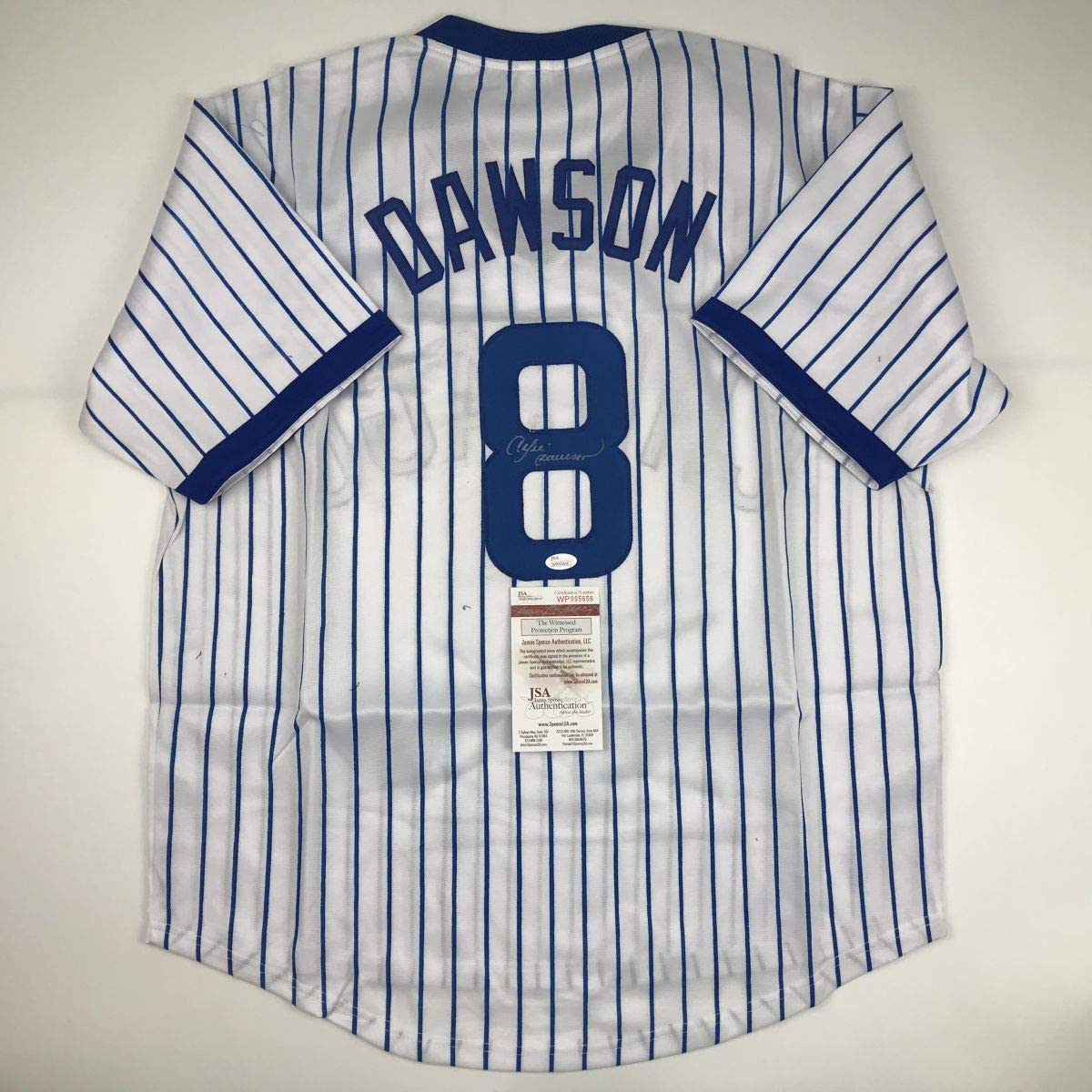 autographed-signed-andre-dawson-chicago-white-pinstripe-baseball-jersey-jsa-coa