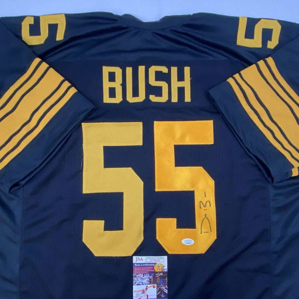 autographed-signed-devin-bush-pittsburgh-color-rush-football-jersey-jsa-coa