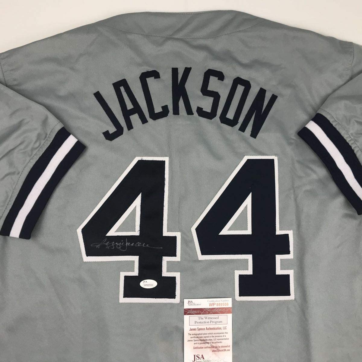 autographed-signed-reggie-jackson-new-york-grey-baseball-jersey-jsa-coa