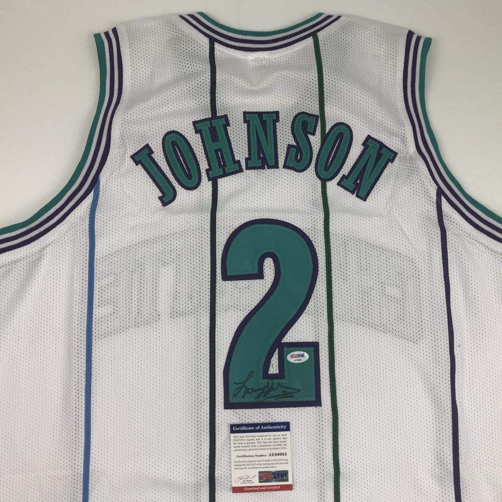 autographed-signed-larry-johnson-charlotte-white-basketball-jersey-psa-dna-coa