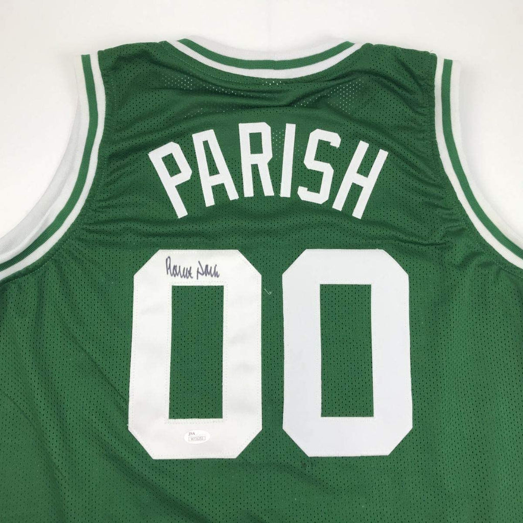 autographed-signed-robert-parish-boston-green-basketball-jersey-jsa-coa-holo-only