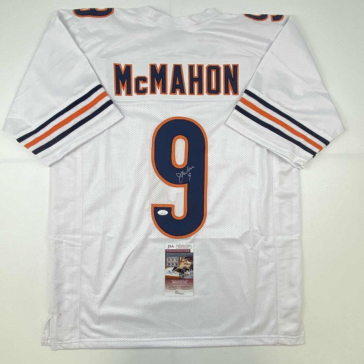 autographed-signed-jim-mcmahon-chicago-white-football-jersey-jsa-coa
