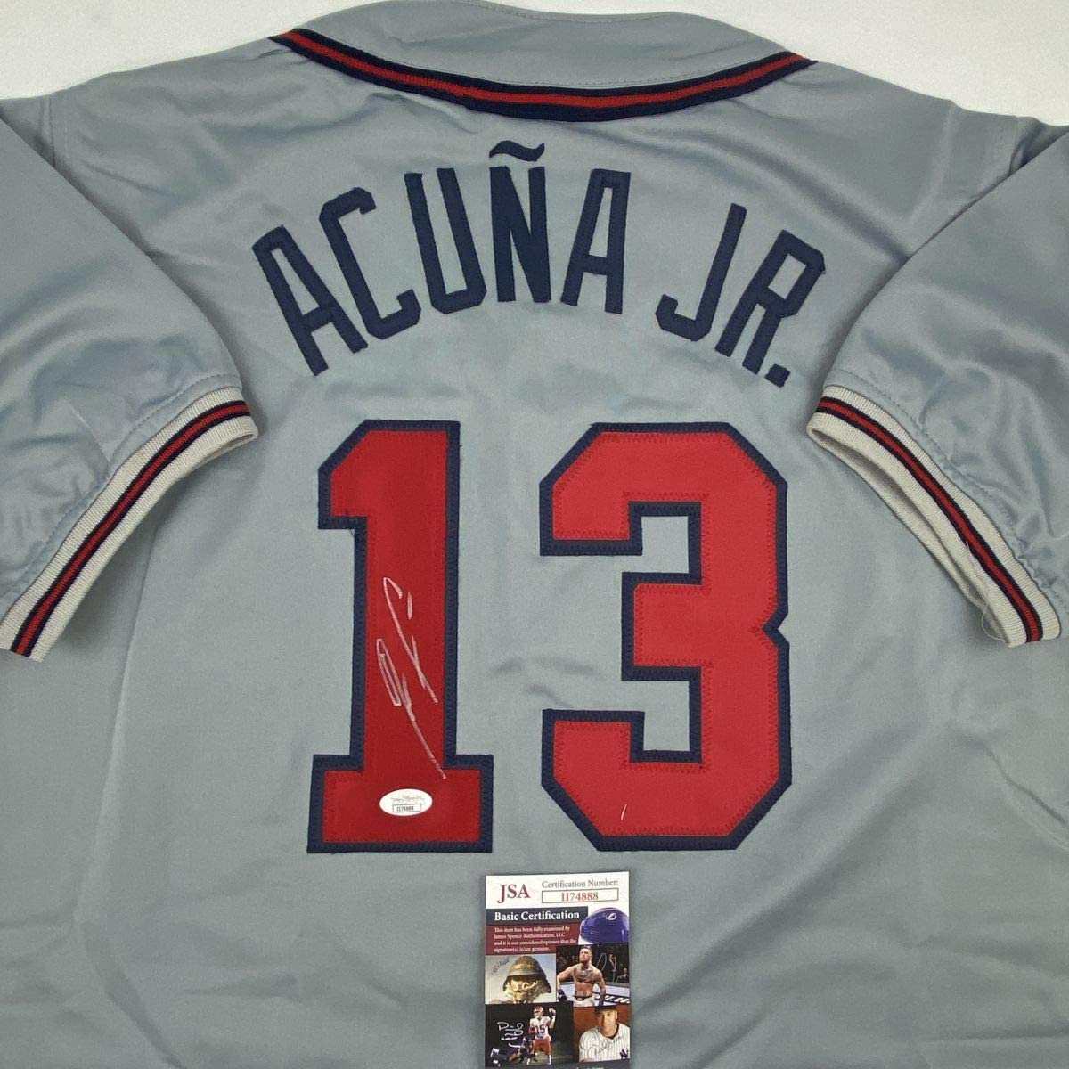 autographed-signed-ronald-acuna-jr-atlanta-grey-baseball-jersey-jsa-coa