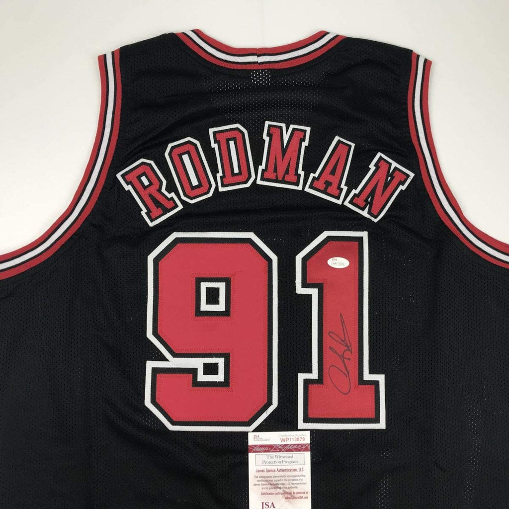 autographed-signed-dennis-rodman-chicago-black-basketball-jersey-jsa-coa