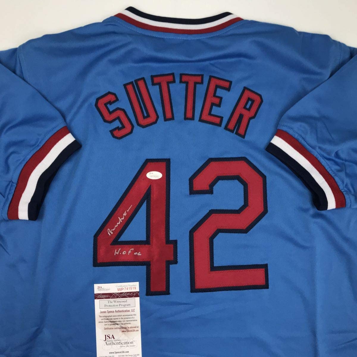 autographed-signed-bruce-sutter-hof-06-st-louis-blue-baseball-jersey-jsa-coa