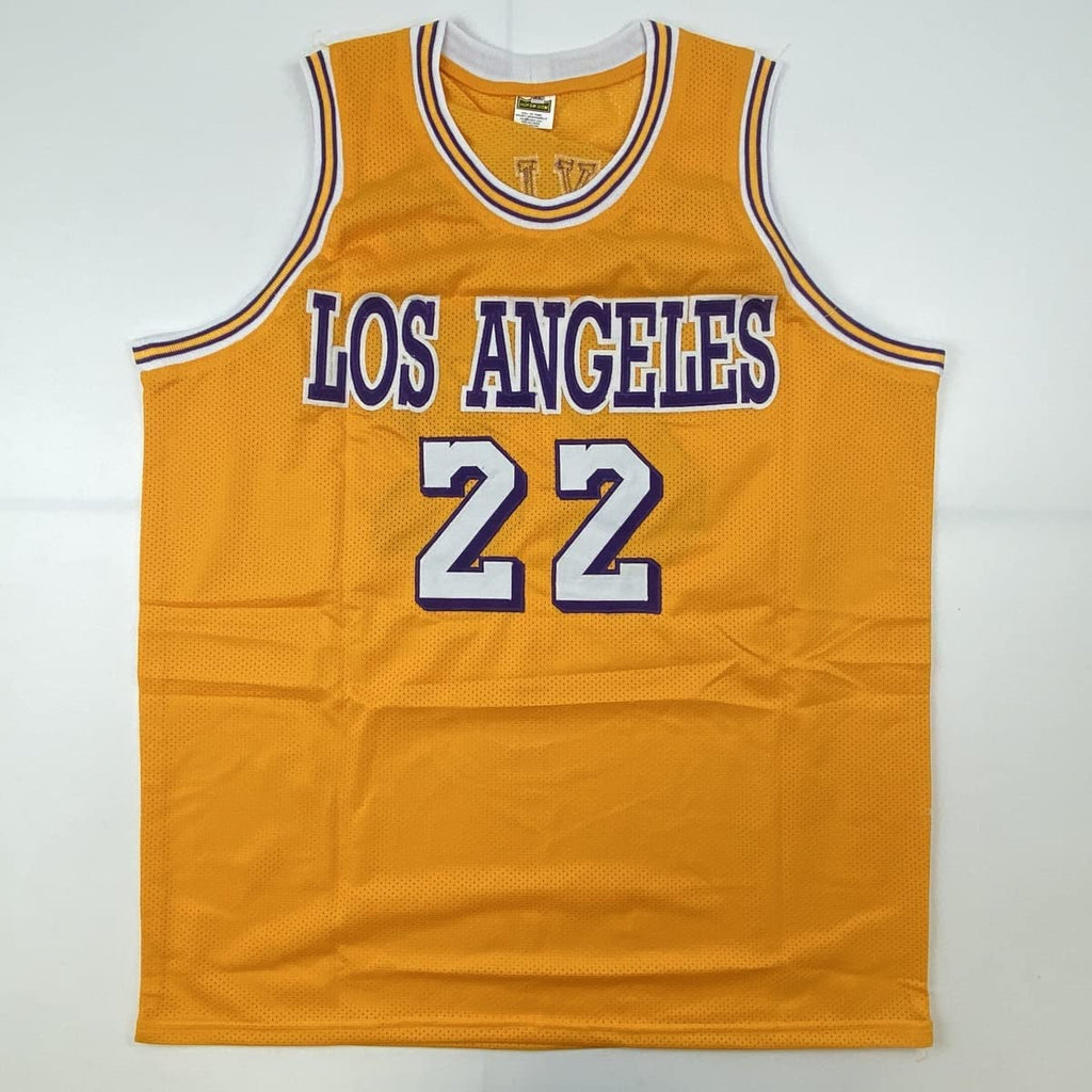 autographed-signed-elgin-baylor-los-angeles-la-yellow-basketball-jersey-jsa-coa