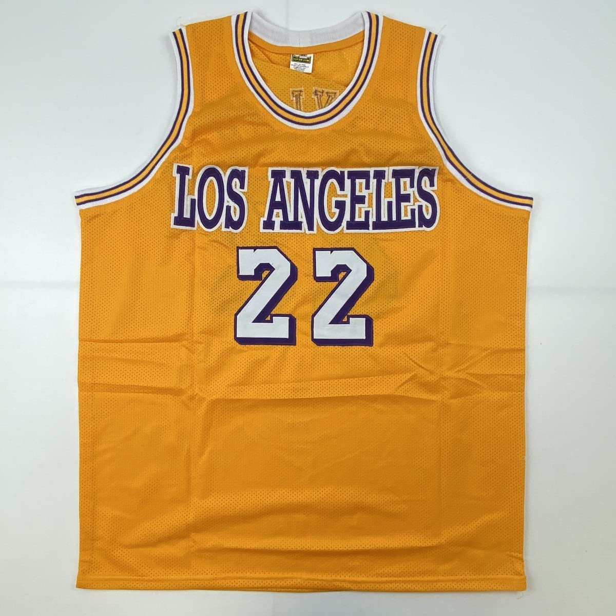 autographed-signed-elgin-baylor-los-angeles-la-yellow-basketball-jersey-jsa-coa