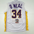 autographed-signed-shaquille-shaq-oneal-los-angeles-la-white-basketball-jersey-jsa-coa