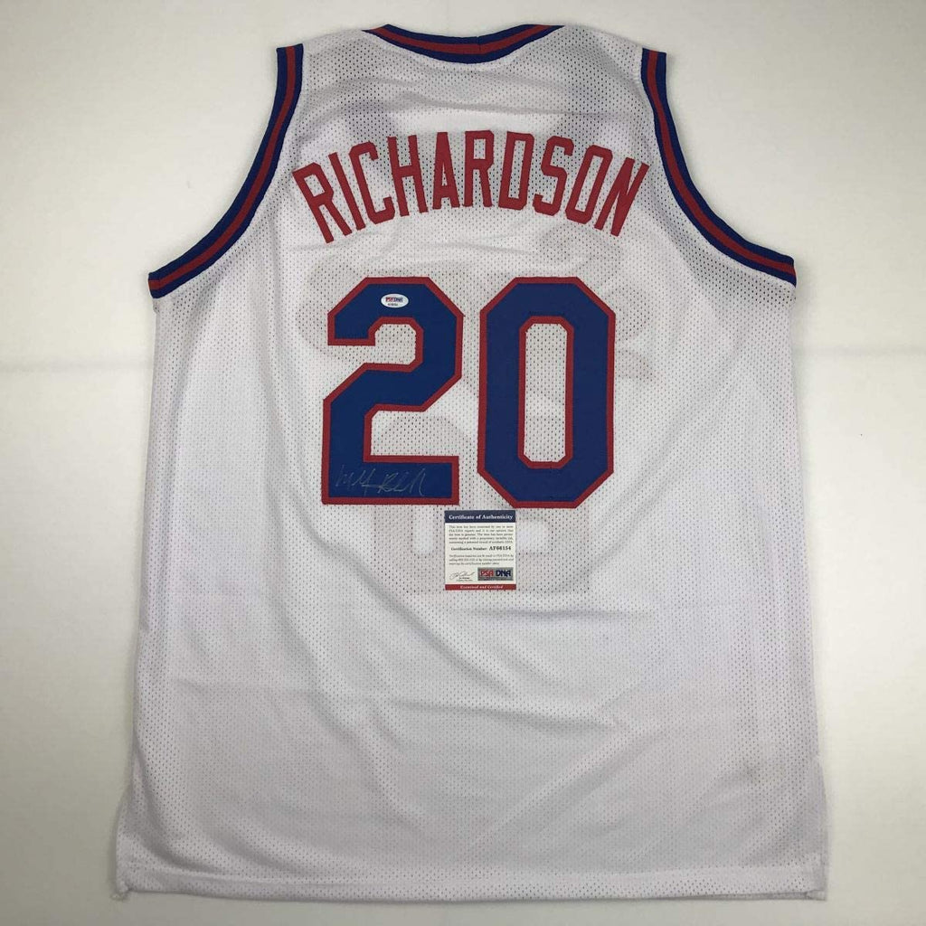 autographed-signed-micheal-ray-richardson-new-york-white-basketball-jersey-psa-dna-coa