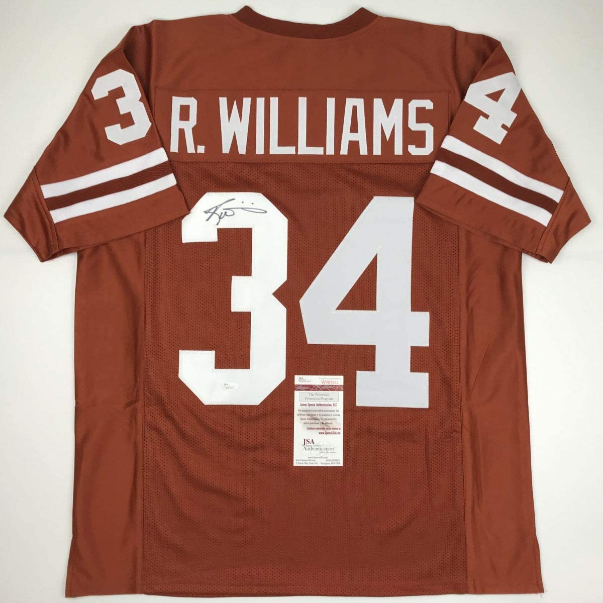 autographed-signed-ricky-williams-texas-orange-college-football-jersey-jsa-coa