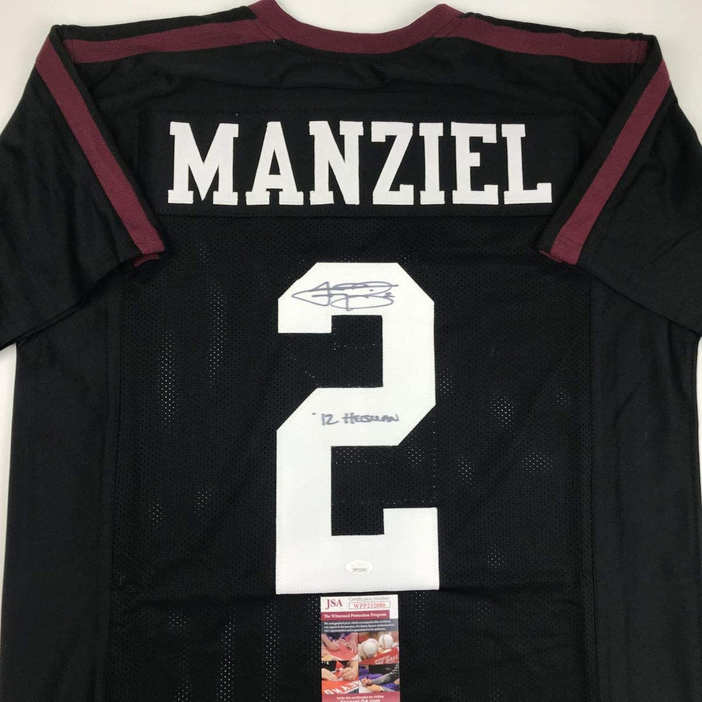 autographed-signed-johnny-manziel-12-heisman-texas-a-m-black-college-football-jersey-jsa-coa