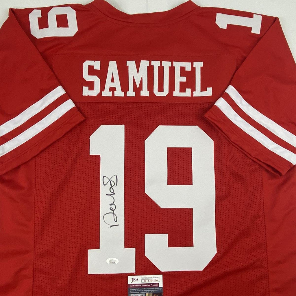 autographed-signed-deebo-samuel-san-francisco-red-football-jersey-jsa-coa