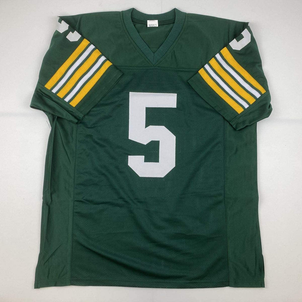 autographed-signed-paul-hornung-green-bay-green-football-jersey-jsa-coa