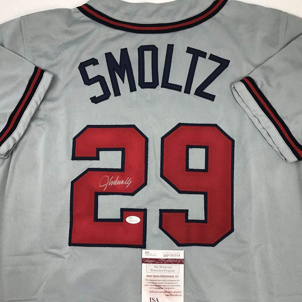 autographed-signed-john-smoltz-atlanta-grey-baseball-jersey-jsa-coa