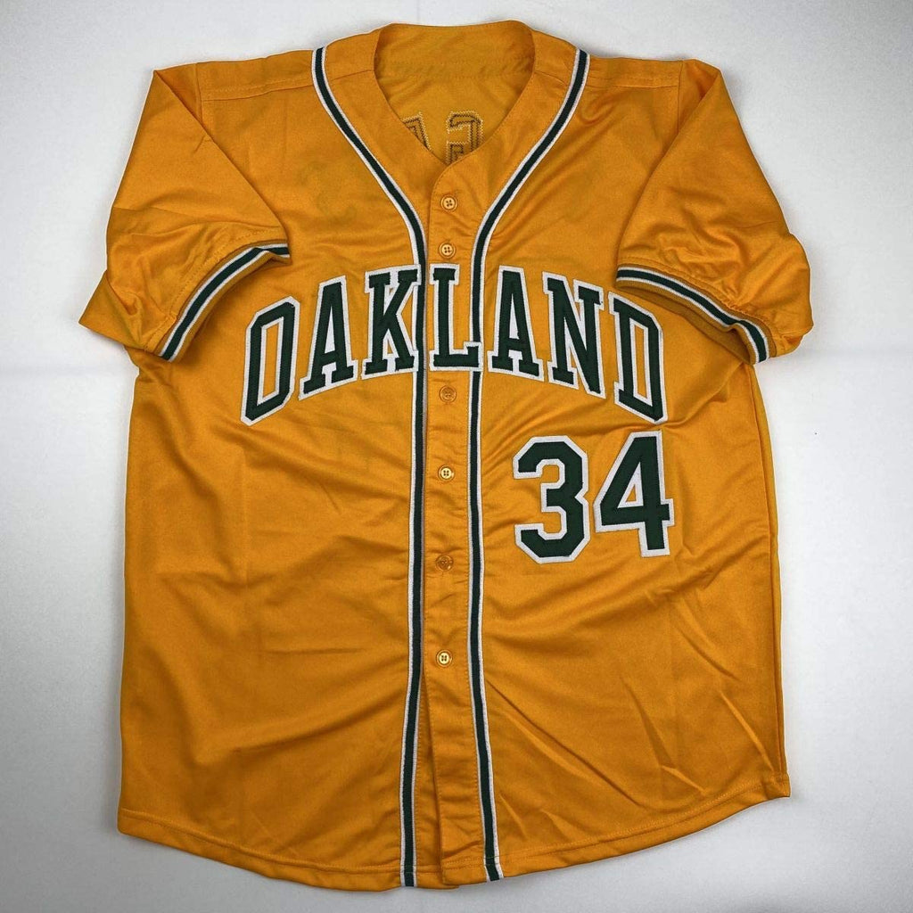 autographed-signed-rollie-fingers-oakland-yellow-baseball-jersey-jsa-coa