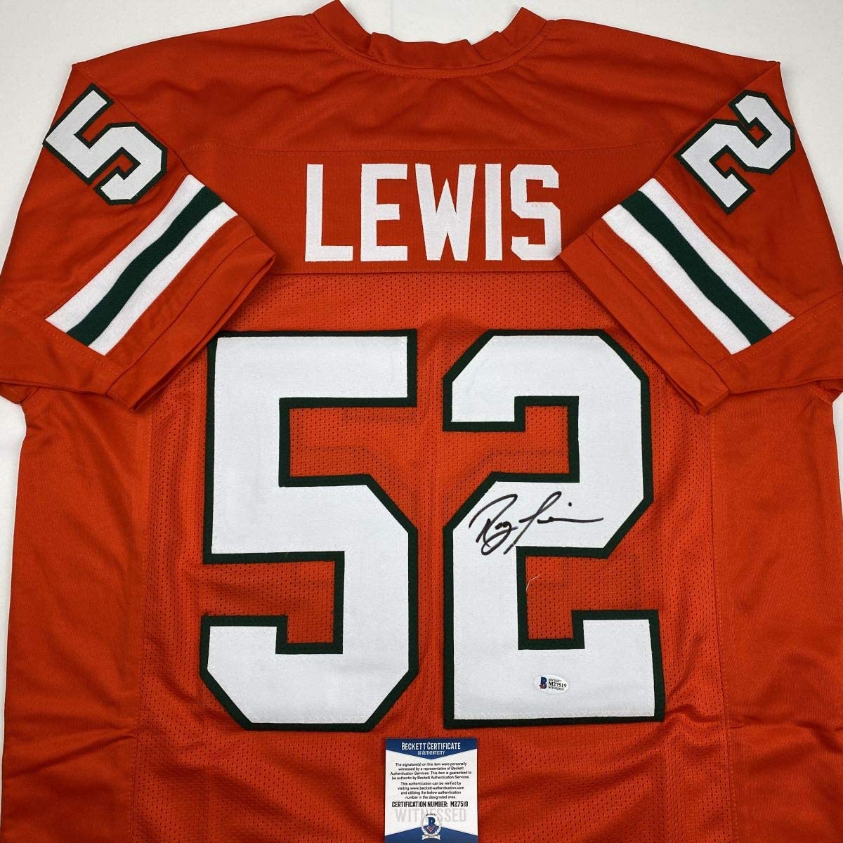 autographed-signed-ray-lewis-miami-orange-college-football-jersey-beckett-bas-coa