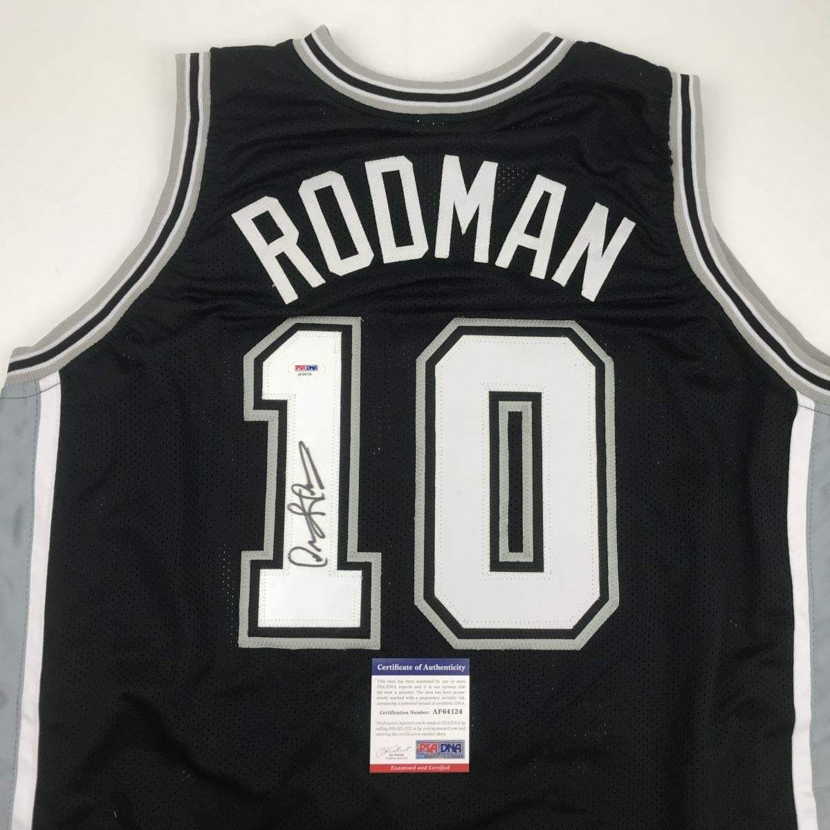 autographed-signed-dennis-rodman-san-antonio-black-basketball-jersey-psa-dna-coa