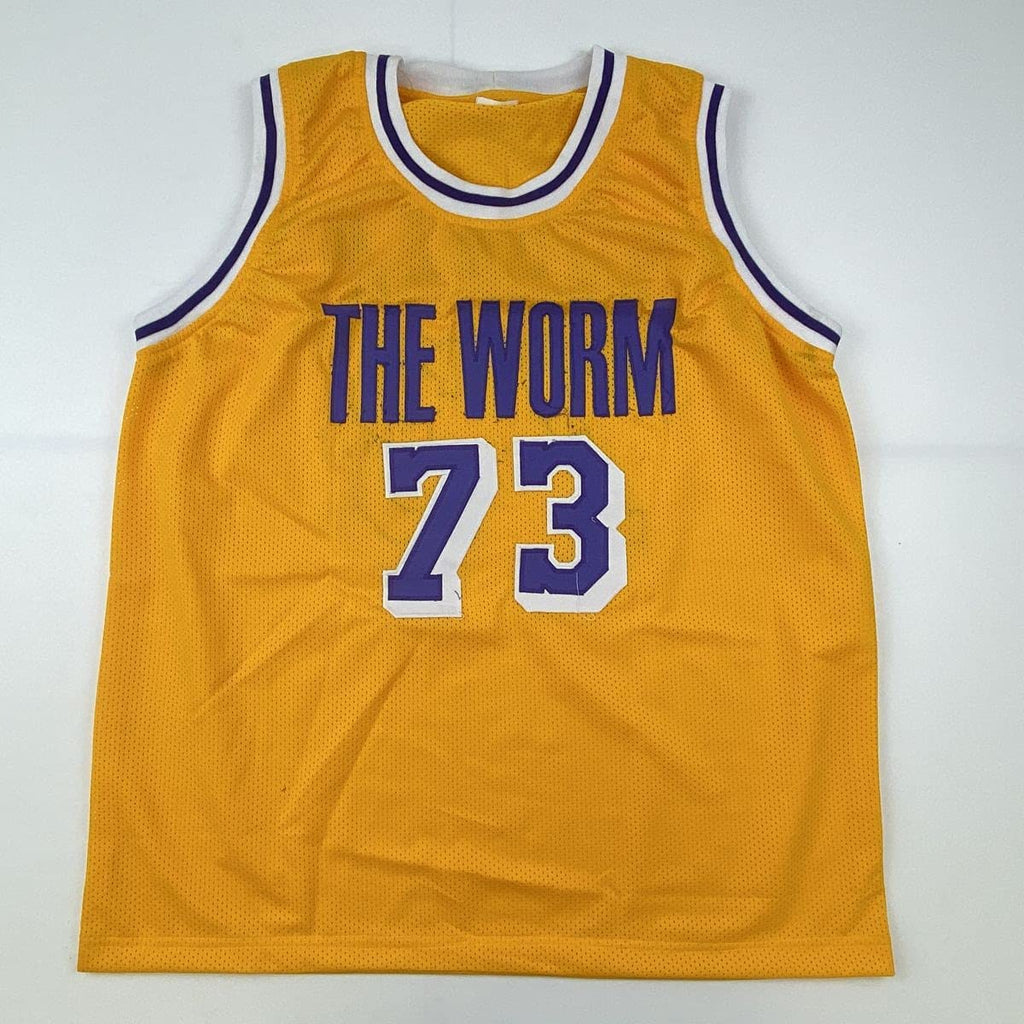 autographed-signed-dennis-rodman-los-angeles-la-yellow-basketball-jersey-jsa-coa-2