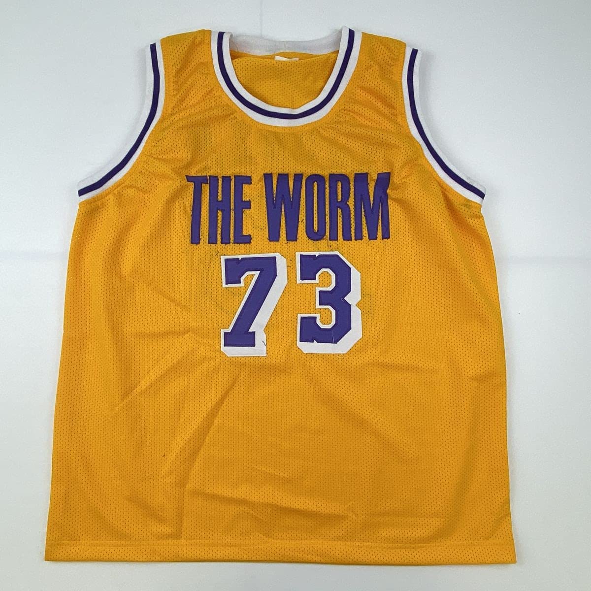 autographed-signed-dennis-rodman-los-angeles-la-yellow-basketball-jersey-jsa-coa-2