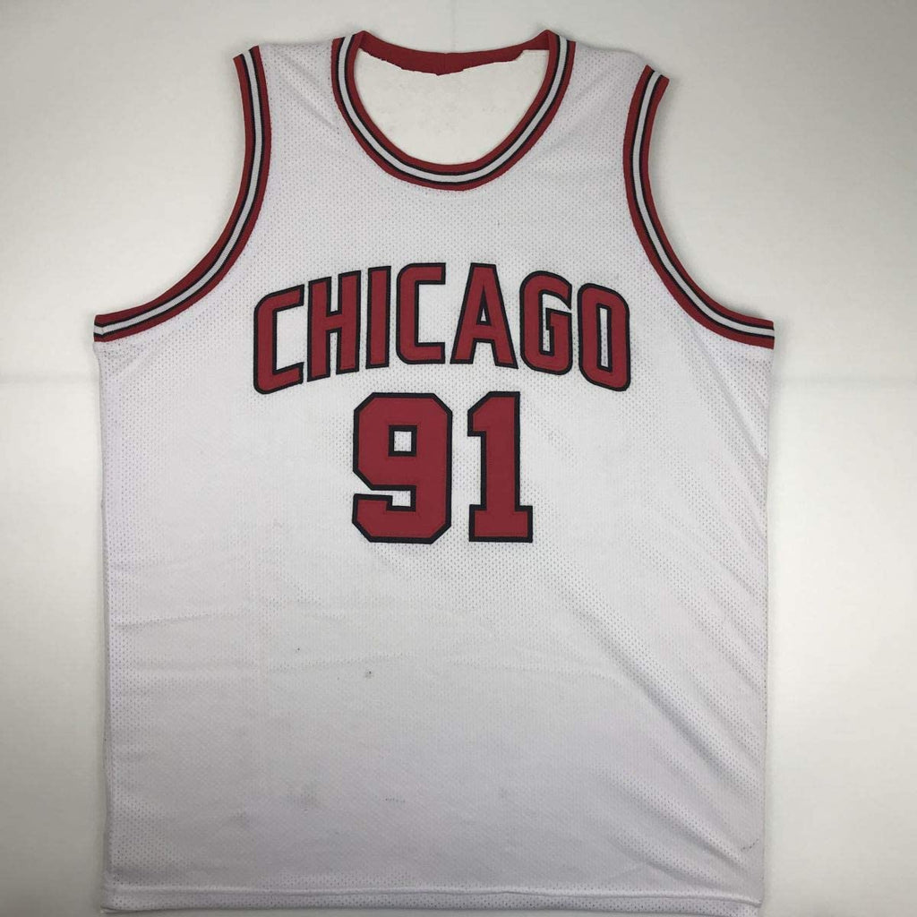 autographed-signed-dennis-rodman-chicago-white-basketball-jersey-jsa-coa