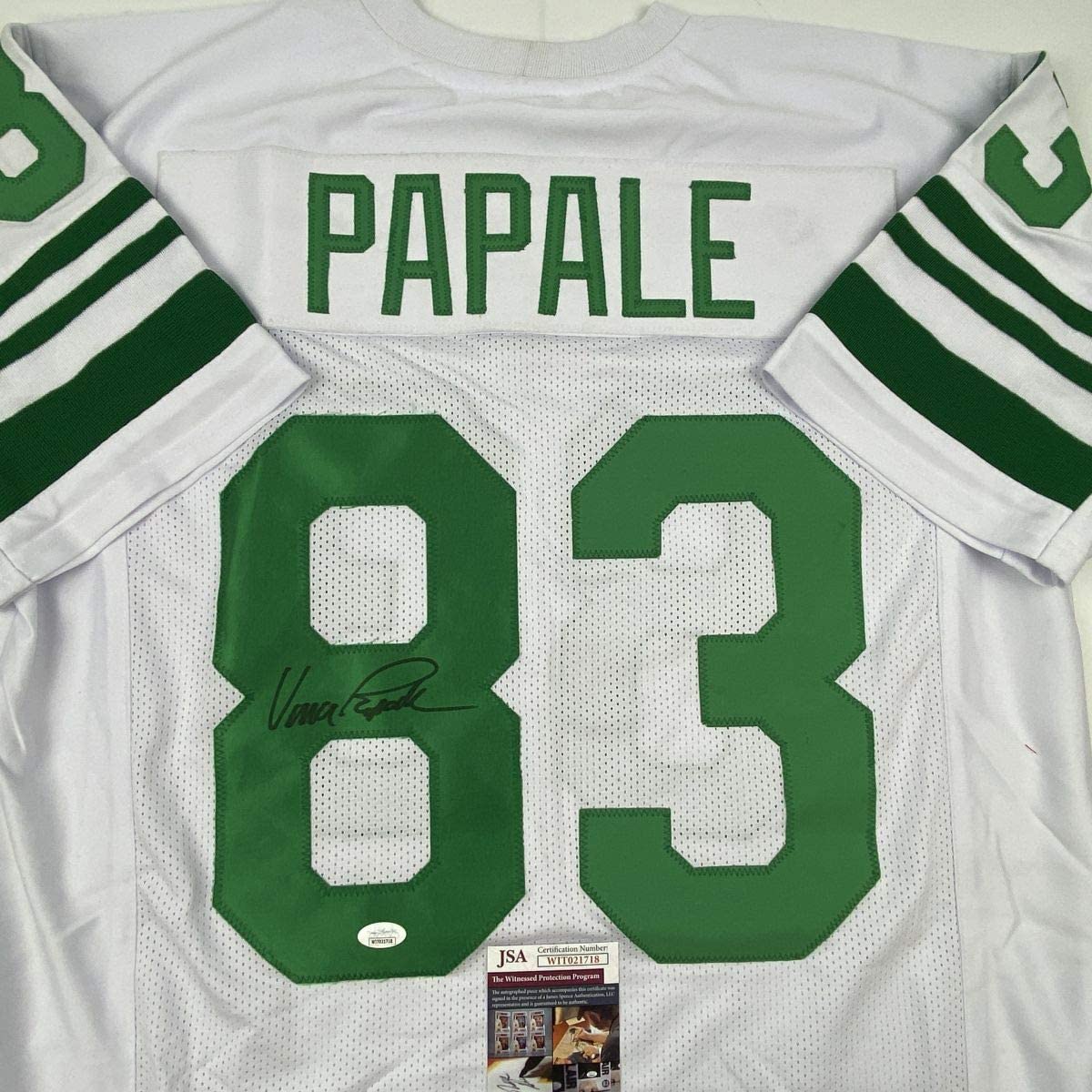 autographed-signed-vince-papale-philadelphia-white-football-jersey-jsa-coa