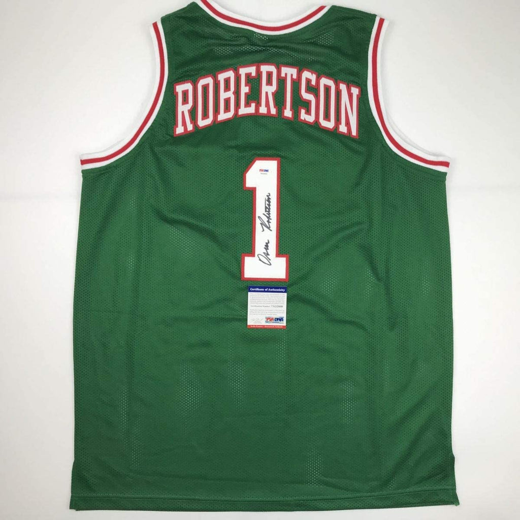 autographed-signed-oscar-robertson-milwaukee-green-basketball-jersey-psa-dna-coa